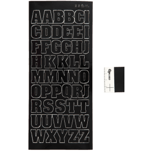 Focus Stickers Black Letters Large Uppercase