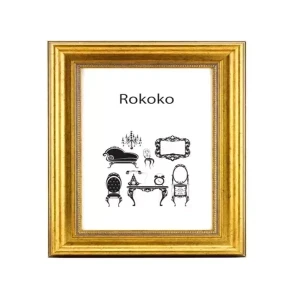 Ram Rokoko Guld 40x40 Plexiglas