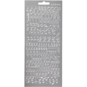Focus Stickers Silver Letters Design 1